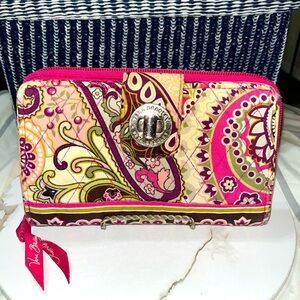 Vera Bradley Berry Paisley Turn Lock Wallet